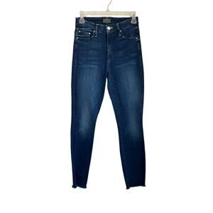 MOTHER High Waist Looker Ankle Fray Tongue & Chic Sz 25 Skinny